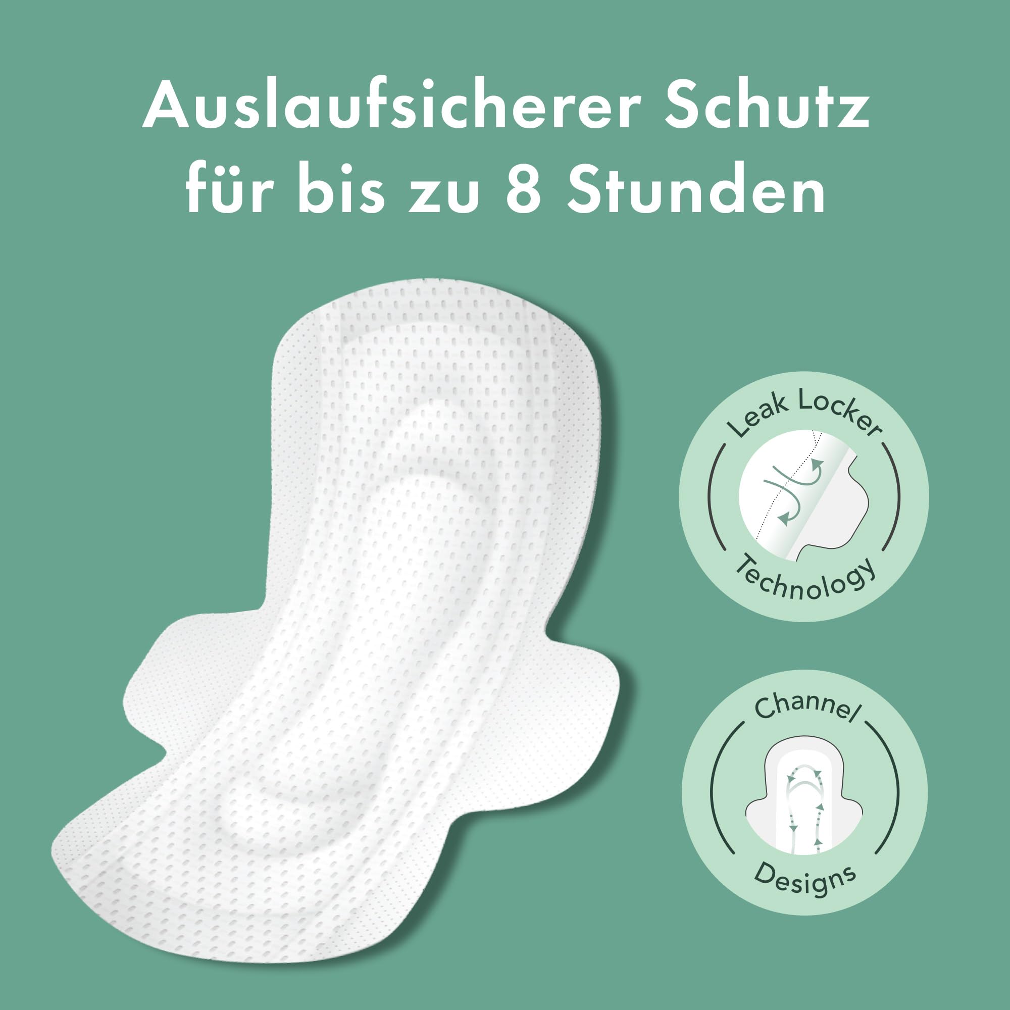 Rael Bio-Baumwollüberzug Binden Damen mit Flügeln – Auslaufschutz, ultra-dünn Damenbinden, duftstofffrei, chlorfrei, hypoallergen, vegan & tierversuchsfrei (Regulär, 56 Stück)