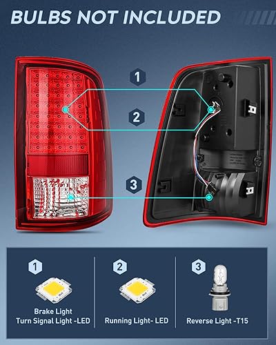 Miniatura 106 de Nilight Conjunto de luz trasera para Dodge Ram 2009 2010 2011 2012 2013 2014 2015 2016 2017 2018 Dodge Ram 1500 2500 3500 2019 2020 2021 estilo Lado