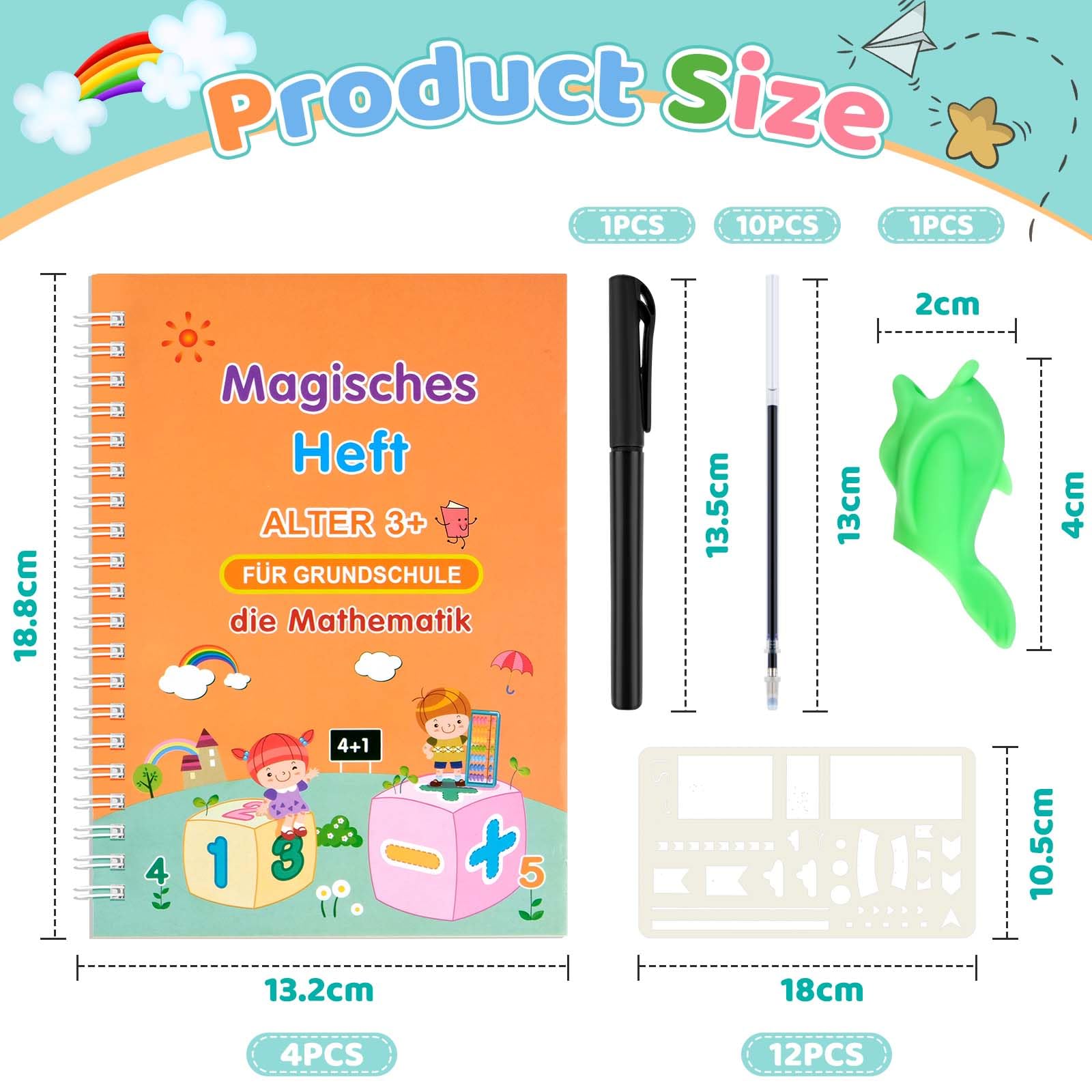 TOUVE Magische Übungshefte 4er Set - Wiederverwend Produktbild-Vorschau 12
