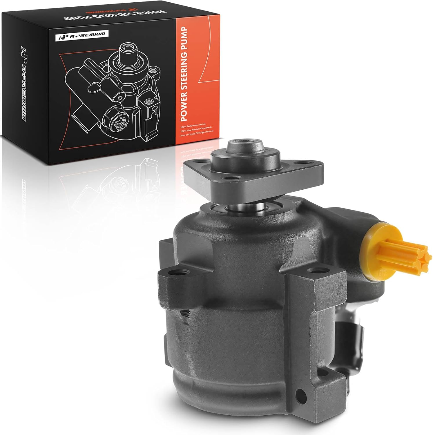 A-Premium Power Steering Pump Compatible with Ford Explorer 1997-2001, Mercury Mountaineer 1997-2001, V8 5.0L Gas, Replace # F77-3A674-DA