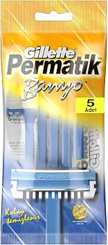 Gillette Permatic Bath Use Horse Men's Razor 5 Pieces