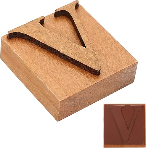 PATIKIL Sellos de letras de goma de madera, juego de sellos de letras del alfabeto vintage, sellos de madera para hacer tarjetas, manualidades,