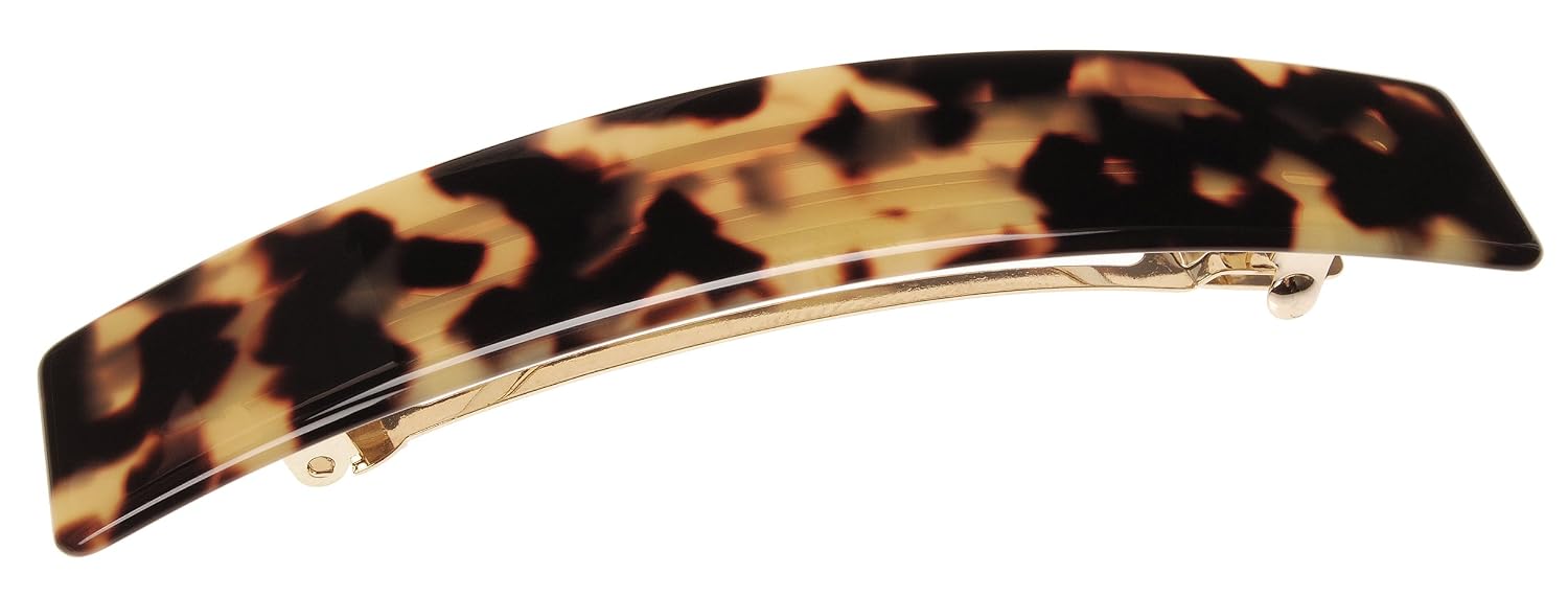 France Luxe Extra Long Rectangle Barrette - Black
