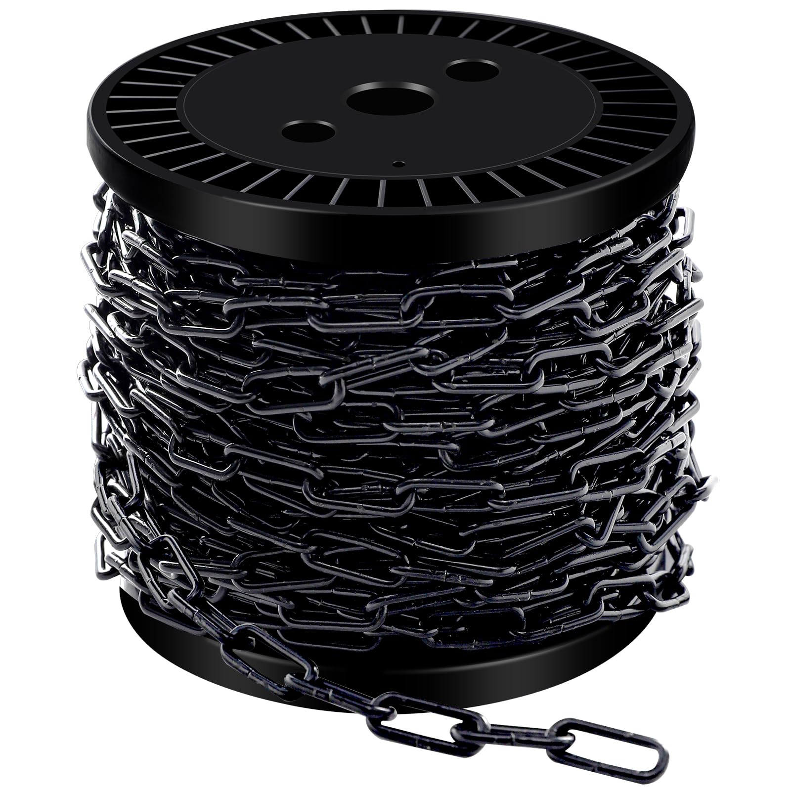 33 Ft 1/12" Black Chain for Hanging Metal Chains Fixture Decorative Chain