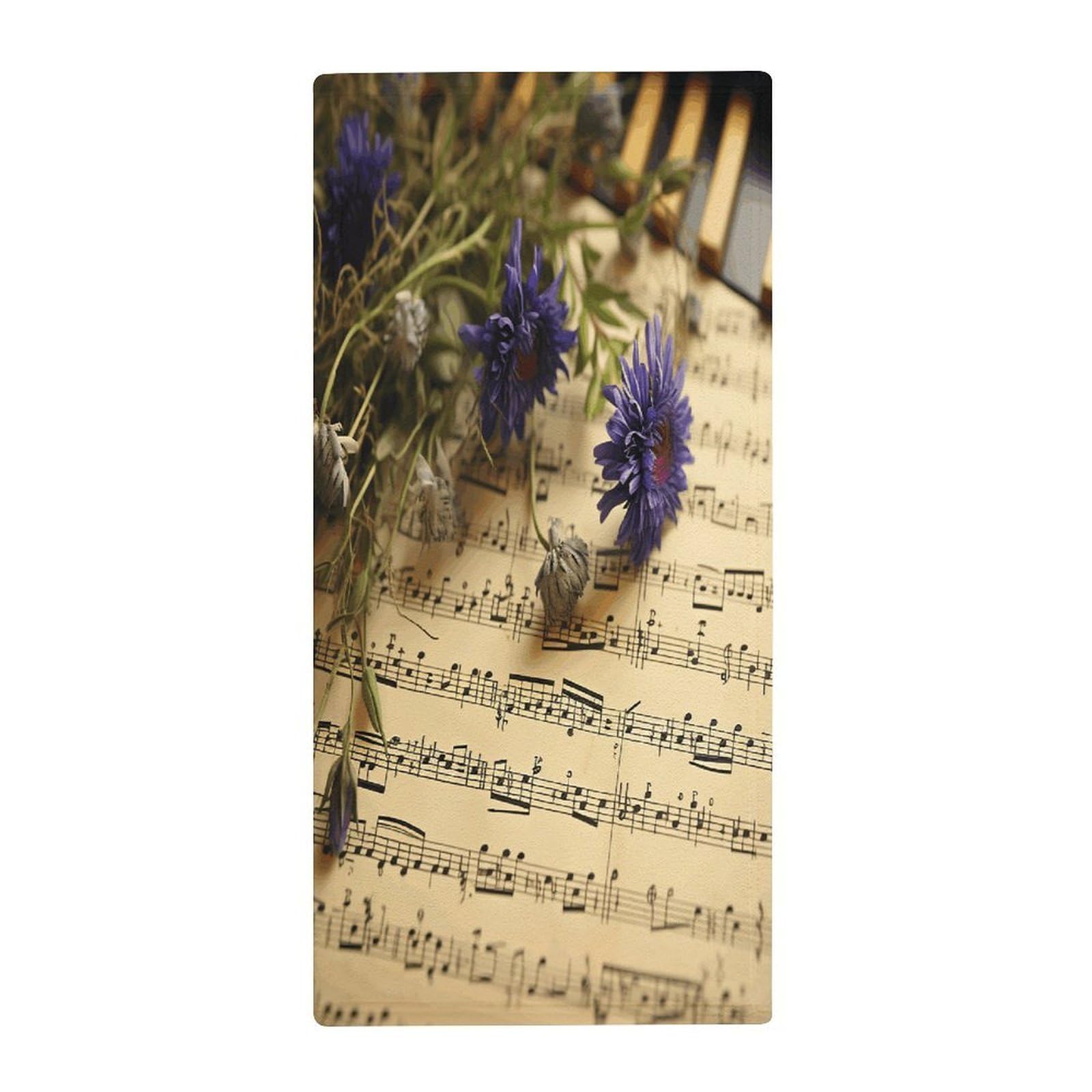 Fekiloot Style Music Sheet Towels For Bathroom, Bath Towels 13.8 X 28.7 Inch, Hand Towel Multipurpose Use As Bath Fitness, Bathroom, Shower, Sports, Yoga Towel