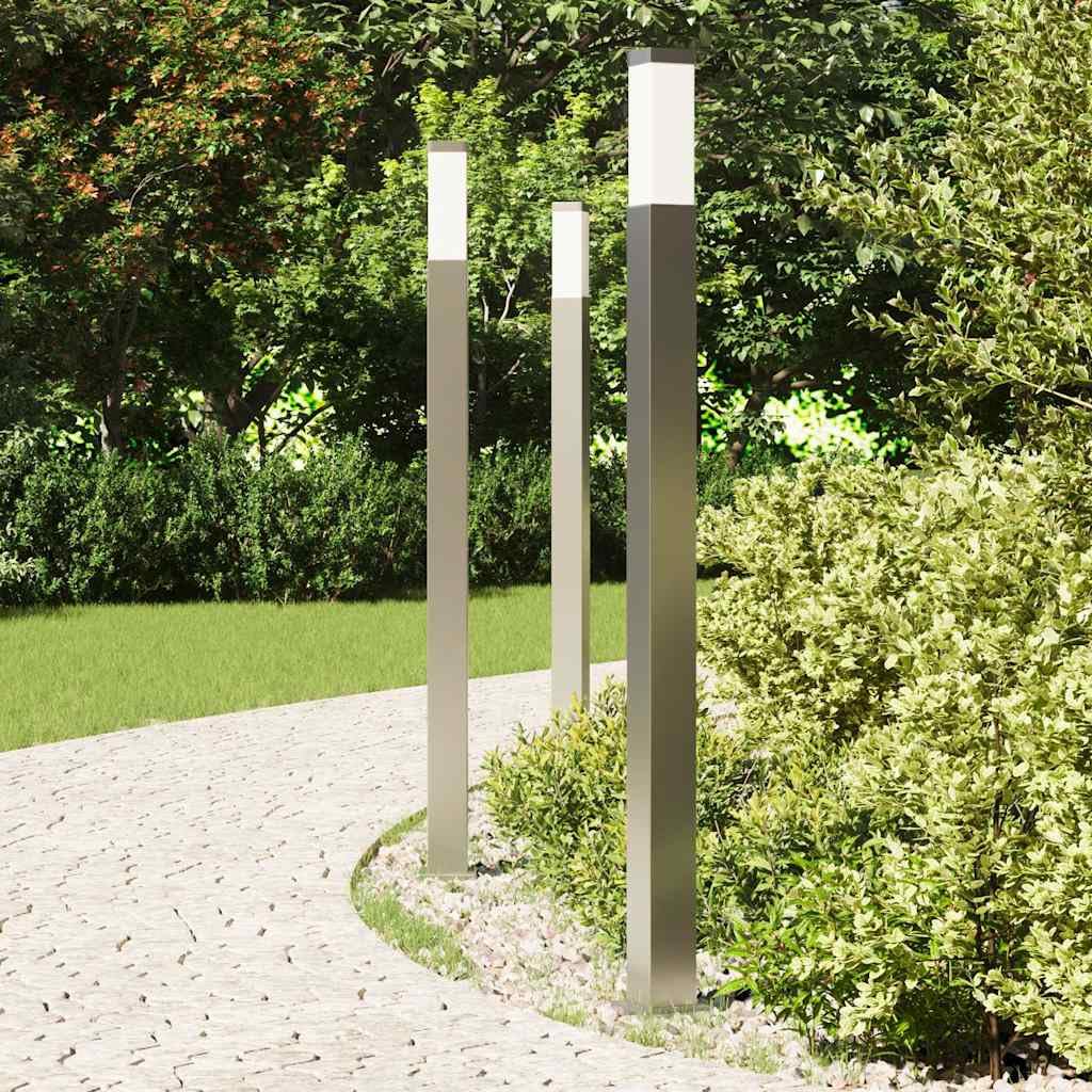 vidaXL Słupki oświetleniowe 3 szt. 110 cm Stal nierdzewna IP44