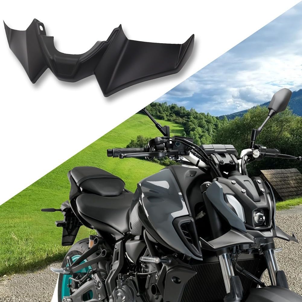 Déflecteur d'aileron avant pour moto MT-07 SP 2021 2022 2023 - Kit de carrosserie aérodynamique - Matériau ABS - Accessoires de course - Aspect carbone noir