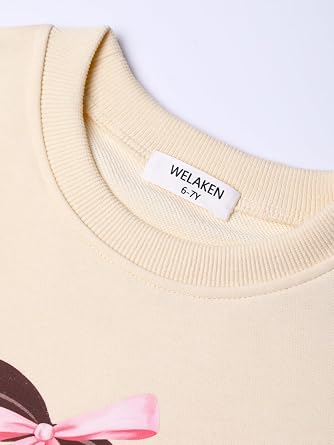 WELAKEN Girls Sweatshirts Long Sleeve Pullover Crewneck Tops Shirts