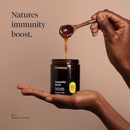 Miniatura 2 de First Honey Manuka Honey MGO 360+ Immunity Boost 8 oz (227 g) - Miel de Nueva Zelanda Premium - Miel de grado médico para propiedades curativas