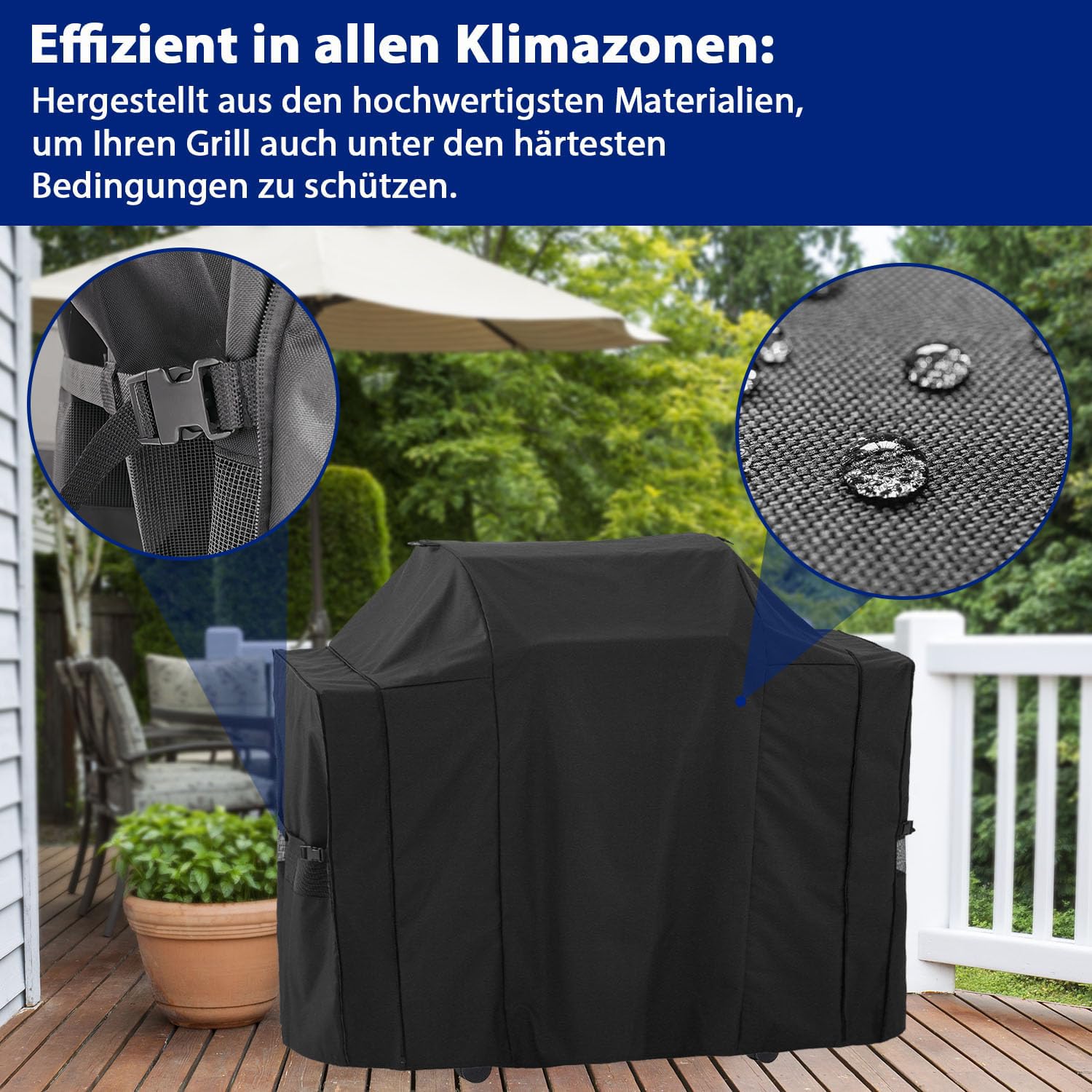 Abdeckhaube Wetterschutzhülle für Rösle VIDERO G4/G4-S Gasgrill | 600D Oxford Grill Abdeckplane für Rösle BBQ-Station Grillzubehör, Hochwertige Schützhülle aus Wasserdicht