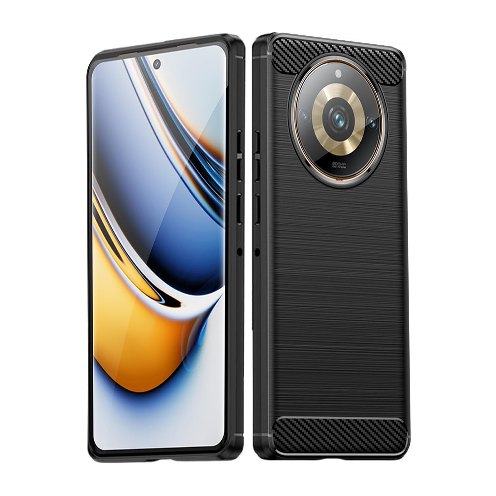 ELECTRO-WEIDEWORLD Cover for Realme 11 PRO 5G/11 PRO+ 5G, Rugged Armor Case, Soft and Thin Silicone Cover for Realme 11 PRO 5G/11 PRO+ 5G, Black