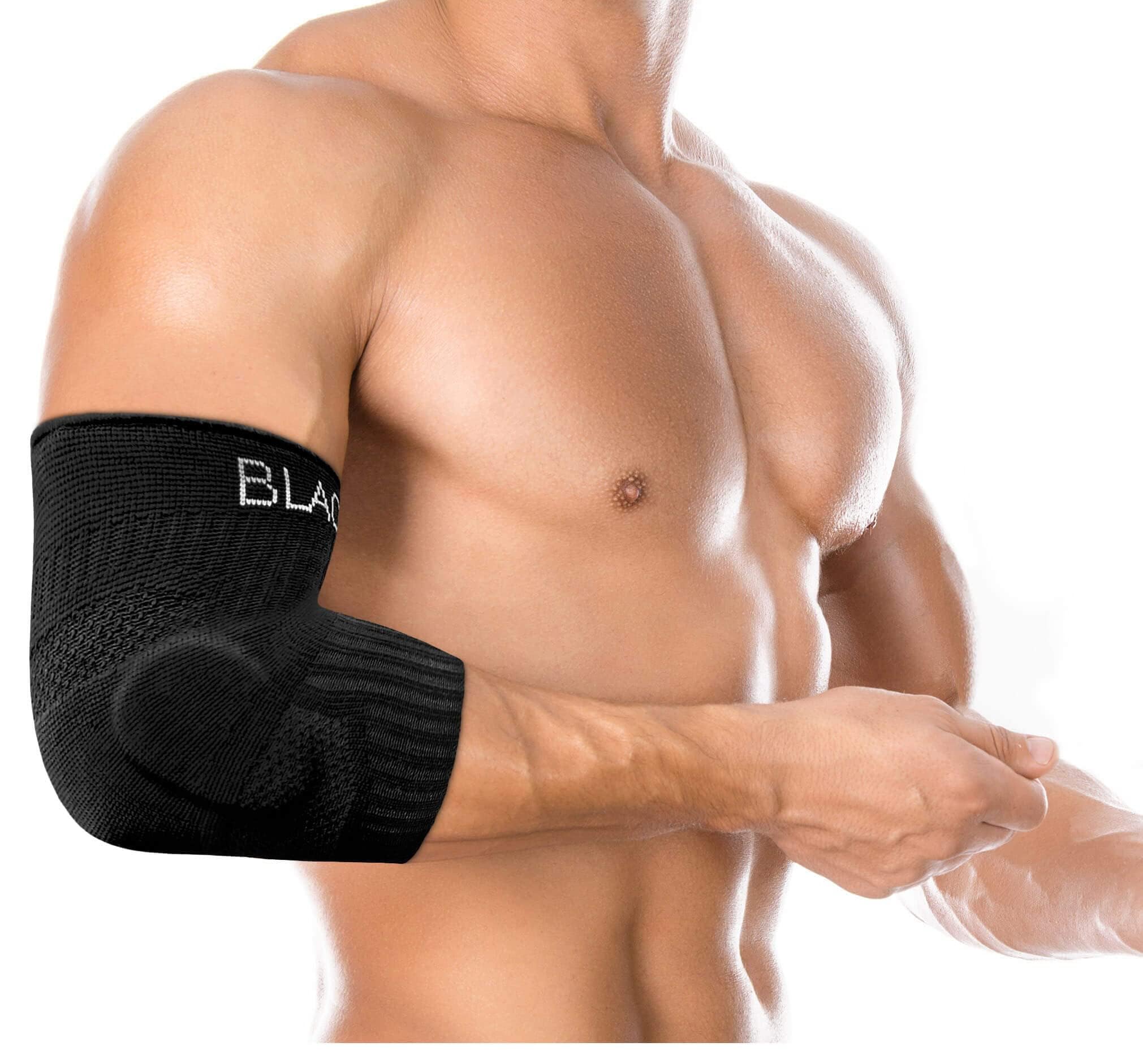 BLACKROX Ellenbogenbandage Lumioro – Tennisarm Bandage für Stabilität & Entlastung beim Sport – atmungsaktive Ellbogen Bandage für Damen & Herren, geeignet beim Training und Alltag – Schwarz Gr. M