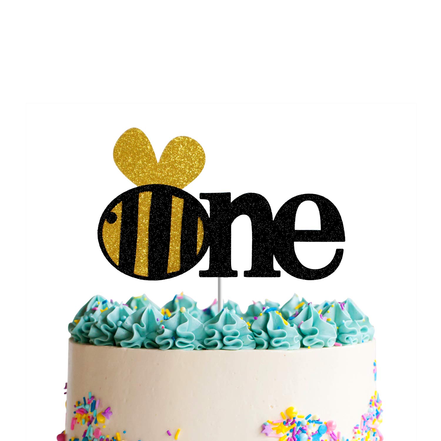Bee One Cake Topper, Bee 1st Birthday Baby Shower Cake Decor,Bee First Birthday,One Years old Beeday Party Decorations