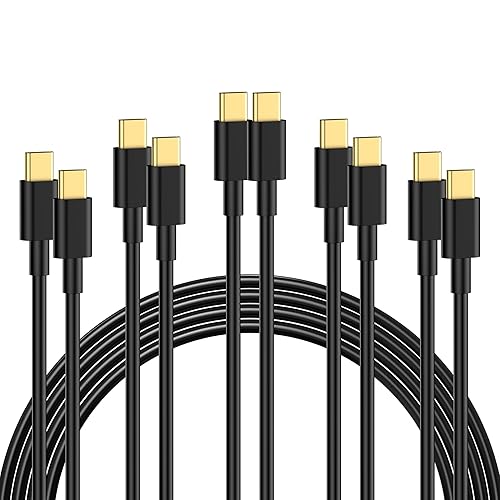 Miniatura 8 de Cable USB C a USB C de 10 pies (paquete de 10), cable de carga rápida tipo C, cargador de 20V3A 60W (máximo) compatible con Samsung S23S22S21S20,