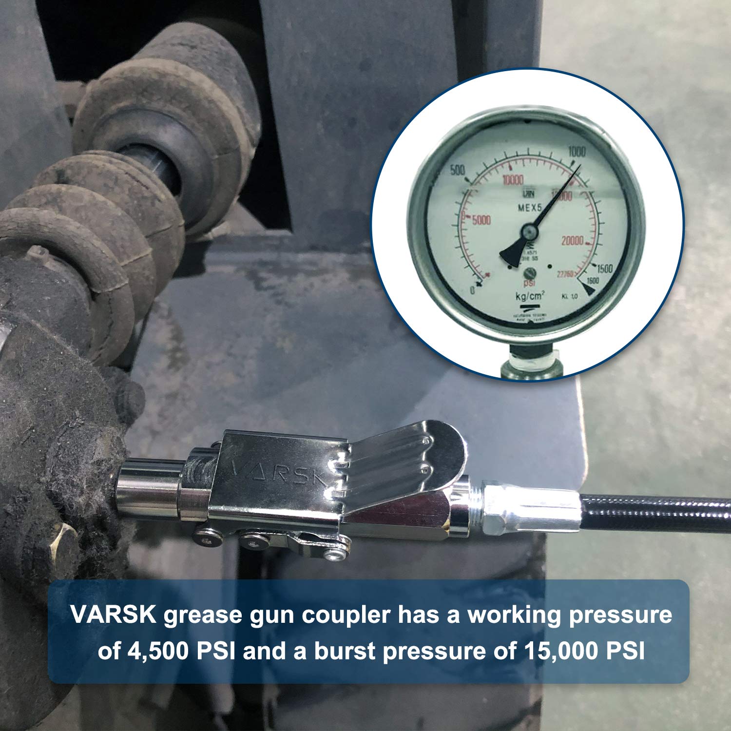 Grease Gun Coupler, Heavy Duty Quick Release Grease Coupler Fits All