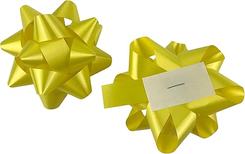 Miniatura 2 de MMvolesy Coles amarillos, cajas de regalo de confeti de Navidad, lazos de estrella, esplendoreta, Navidad, día de San Valentín, lazos autoadhesivos