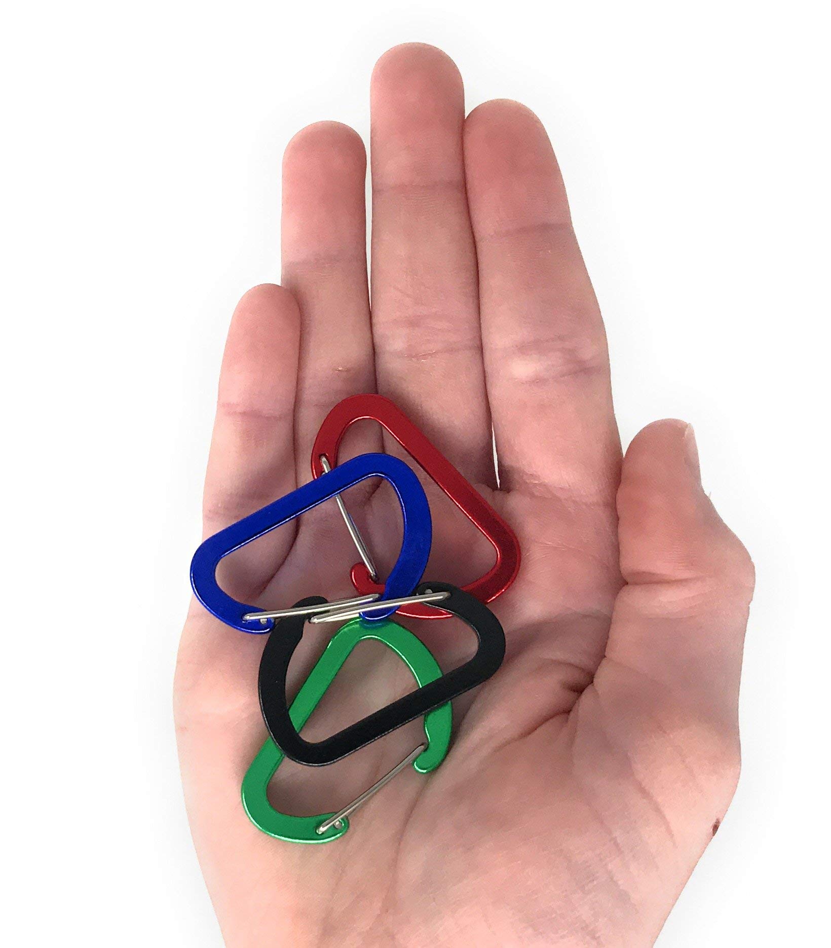 Funiverse Bulk 50 Pack of Wiregate Carabiner Keychains - 5 Color Assortment