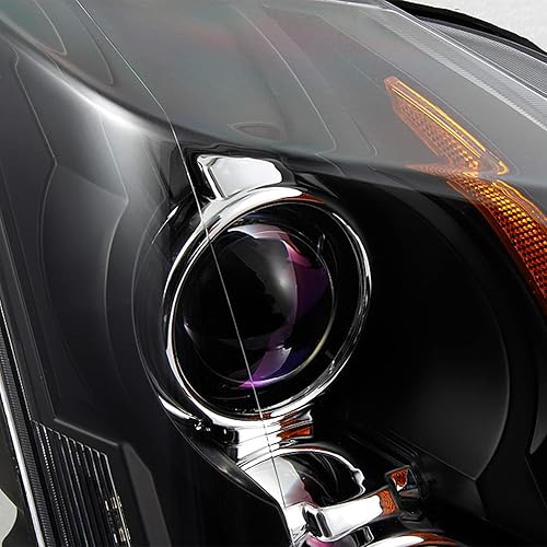 Miniatura 3 de AKKON - Para Cadillac CTS CTS-V OE Reemplazo Halógeno Proyector Faros LHRH Conductor Pasajero Lámparas Negro