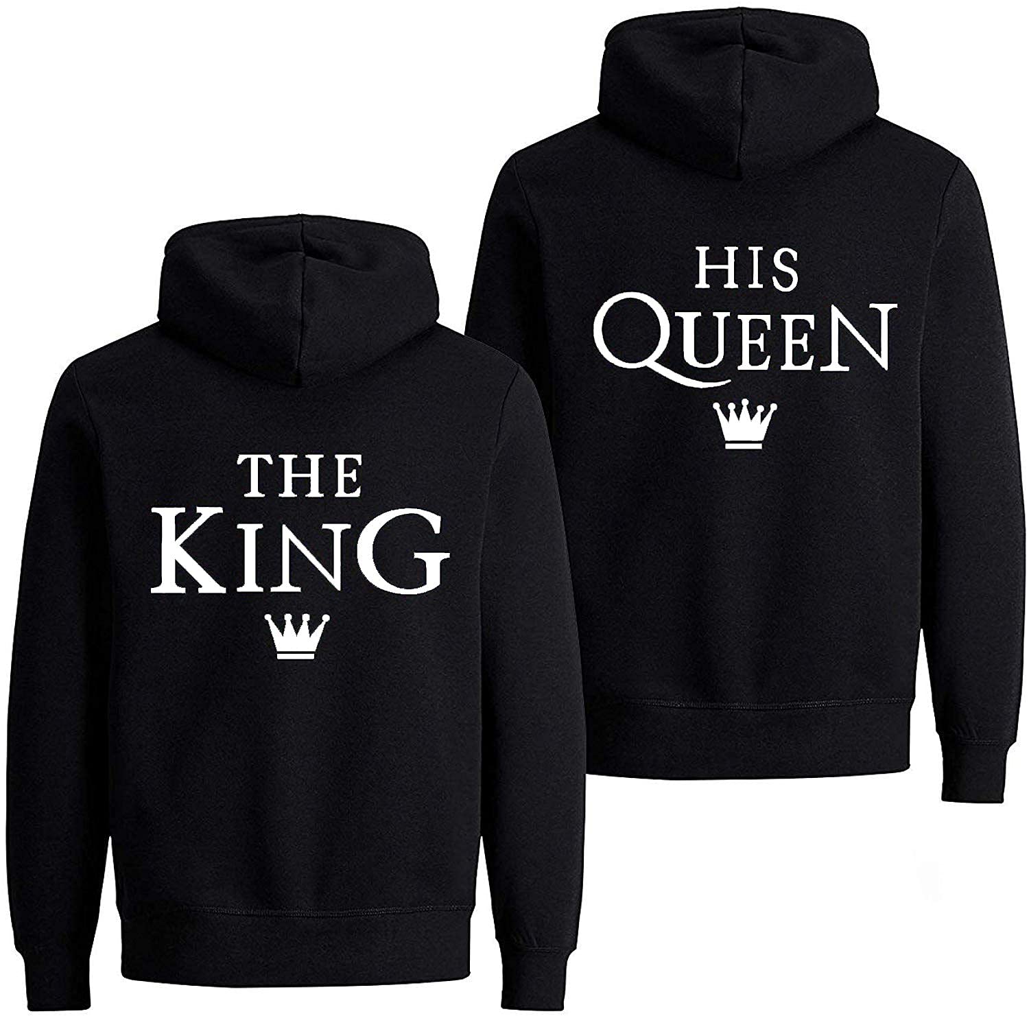 Couples Shop Hoodie Uomo Ragazzo Nero Tutte le stagioni Hoodie per Coppie, Amici, Famiglia