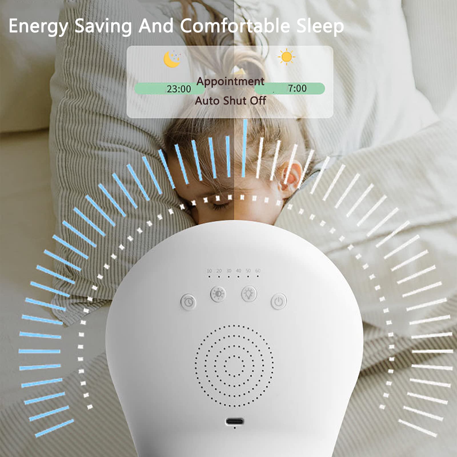 Lampe de thérapie LED, lumière LUX portable à spectre complet avec 5 niveaux de luminosité et 3 niveaux de température de couleur, contrôle de synchronisation, lumière du soleil bionique, pour l'ins