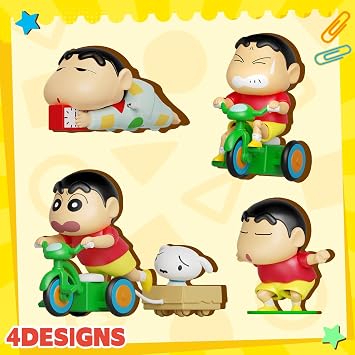 52TOYS Crayon Shinchan Dynamic Shin-Life Blind Box, 1PC Action Figure Collectible Toy Kawaii Creative Gift Room Decor Desktop Decoration, Gift for Birthday Party