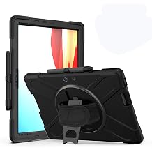 Case for Microsoft Surface Pro X 13" 2021/2020/2019, Military Grade [15 ft Drop Tested] Full-Body Shockproof Protective Cover with 360 Rotation Stand, Hand Strap & Pencil Holder