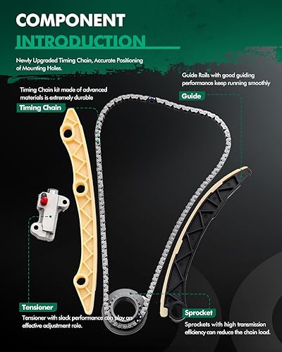 Miniatura 3 de SCITOO Kit de cadena de distribución para Honda Civic 1.8L TK246 2006-2009