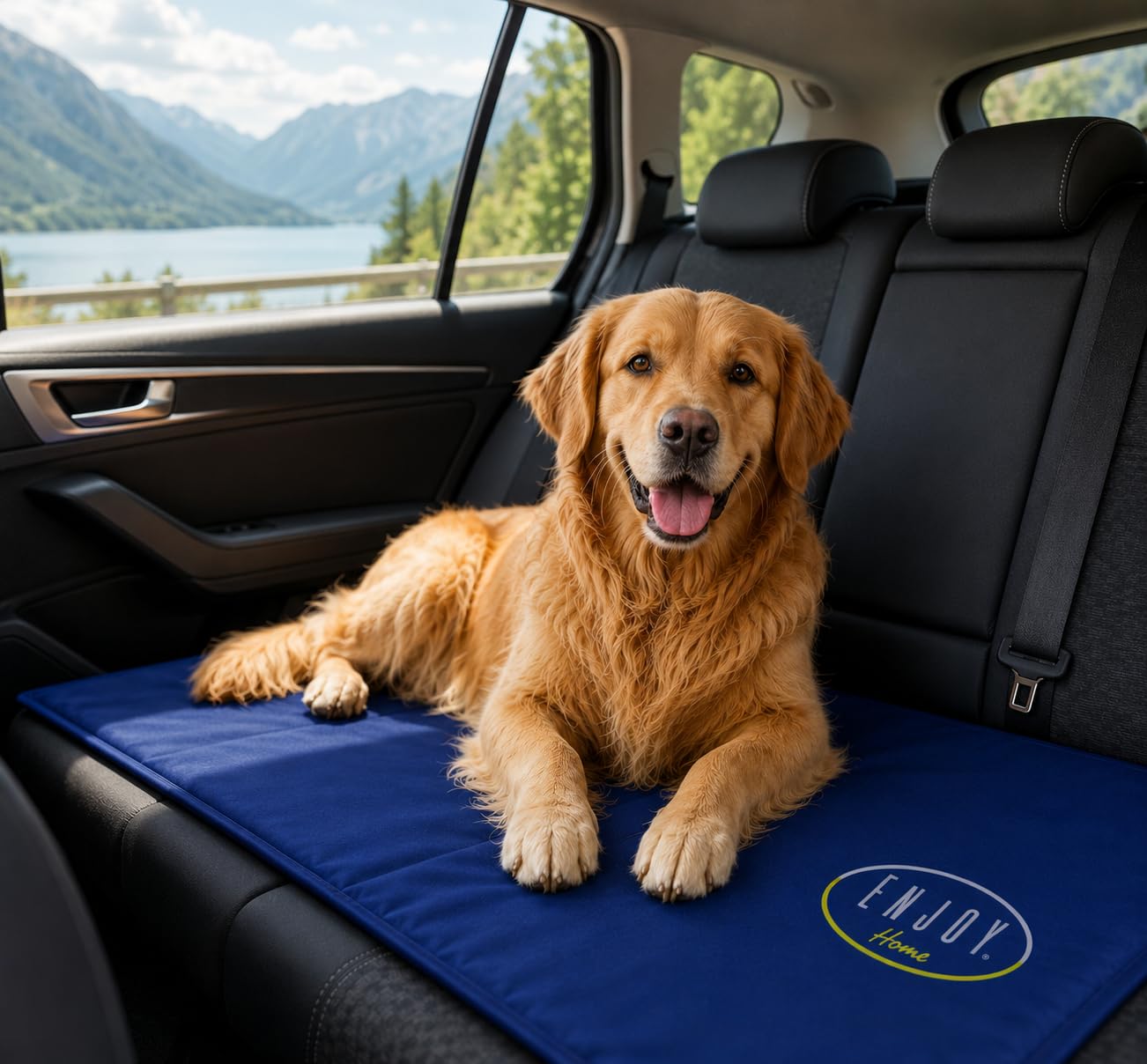 ENJOY HOME Tappetino Rinfrescante per Cani e Gatti – Tappeto Auto-Rinfrescante per Animali Domestici – Materassino Fresco Estivo per Cuccia, Auto e Divano – Misure 80 x 60 cm