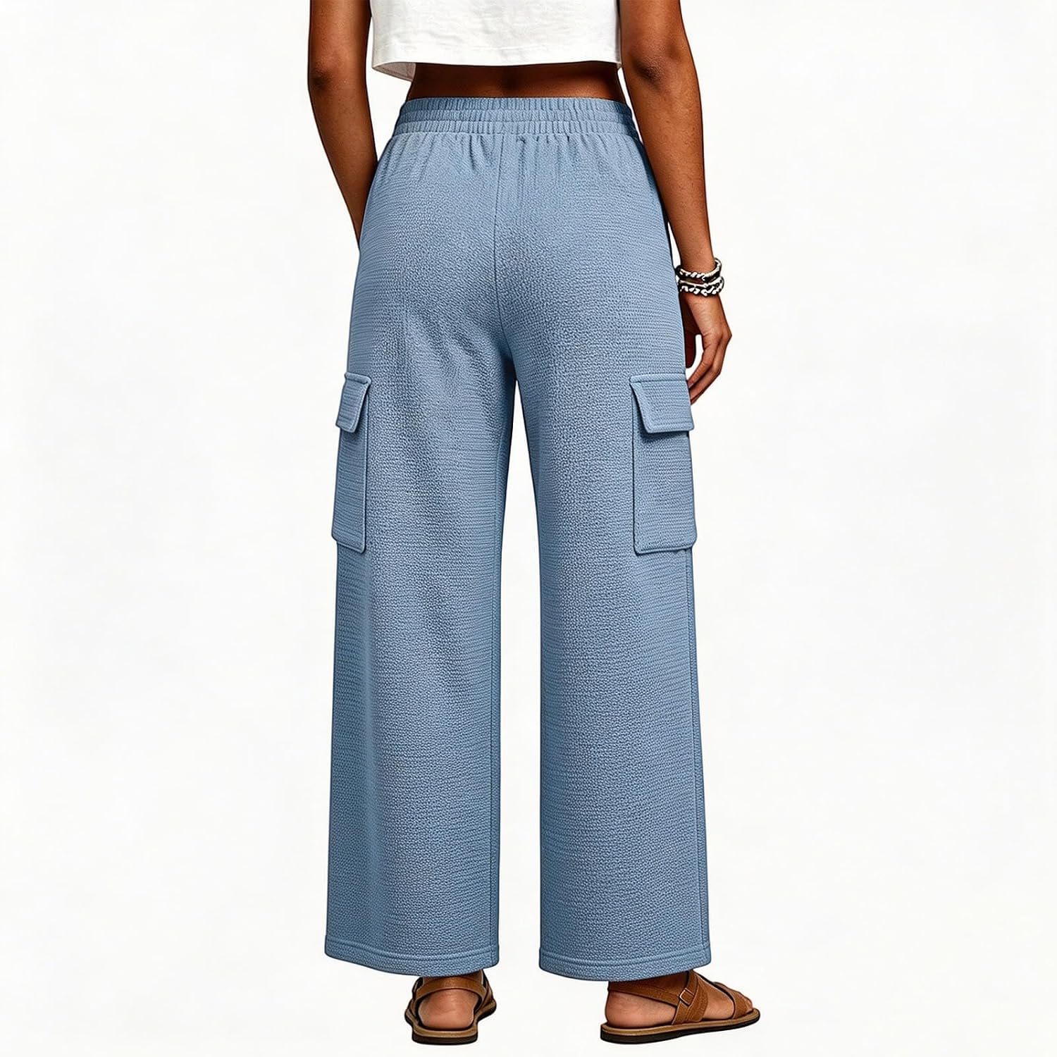 Women's Cargo Sweatpants Joggers Pants Causal Gym Athletic Workout High Waist Wide Leg Fall Outfits with Pocket