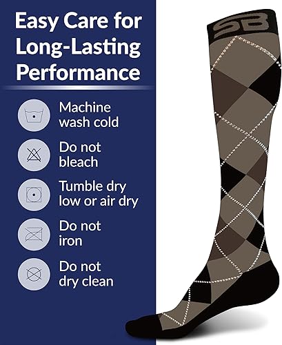 Miniatura 55 de SB SOX - Calcetines de compresión (20-30 mmHg) para hombres y mujeres - Calcetines de compresión para usar todo el día, mejoran el flujo sanguíneo