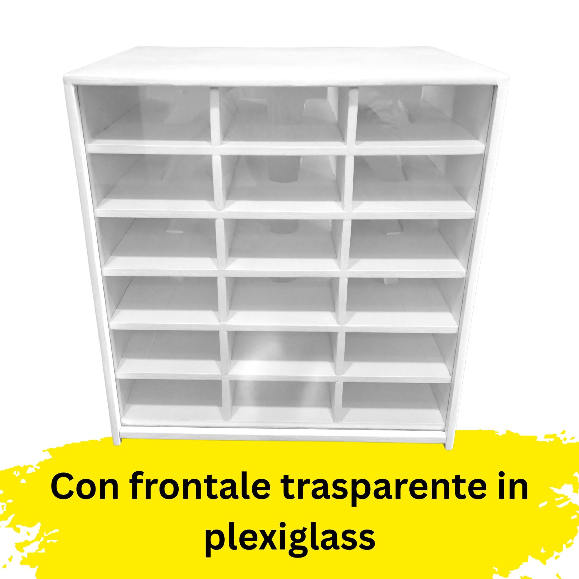 Generico Espositore Porta Gratta e Vinci da Banco in Legno – 18 Scomparti, Robusto e Professionale per Tabaccheria