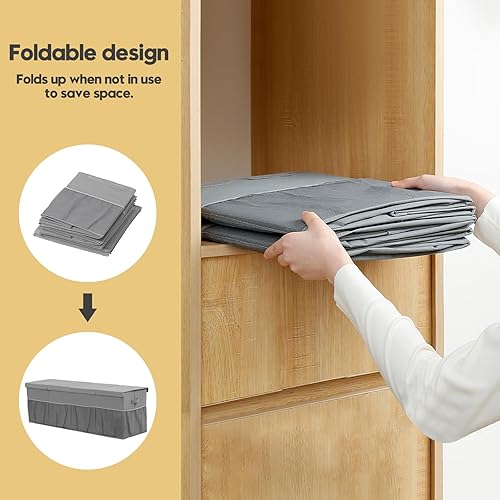 Miniatura 5 de Beveetio Cofre de juguetes extragrande,Caja de juguetes para niños pequeños,Organizadores de cofres de juguetes para niños almacenamiento para