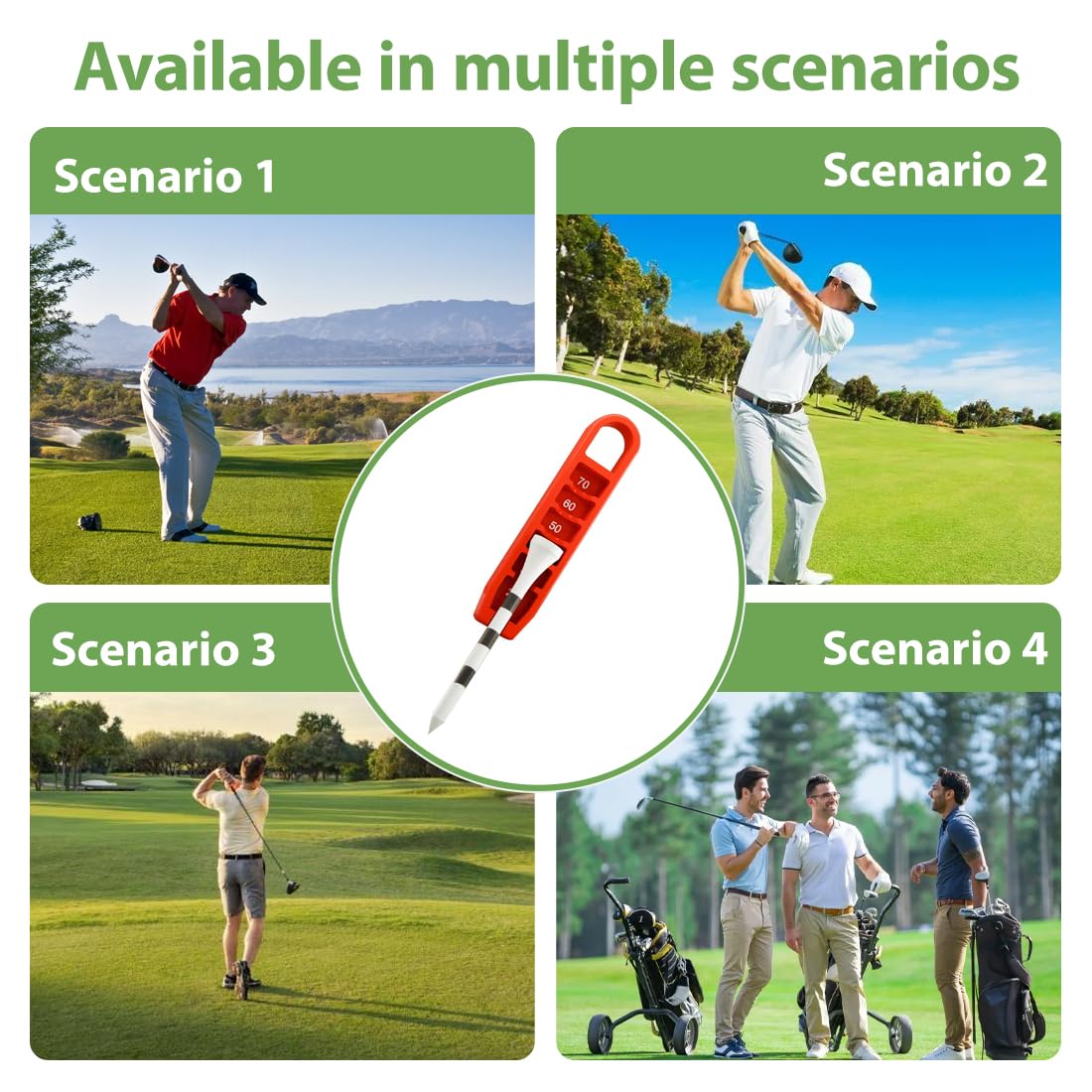 GXGM 6 Einstellungen Präzisionsanpassungen Kunststoff Golf Tee Höhenpositionierer für gleichmäßige Schwünge