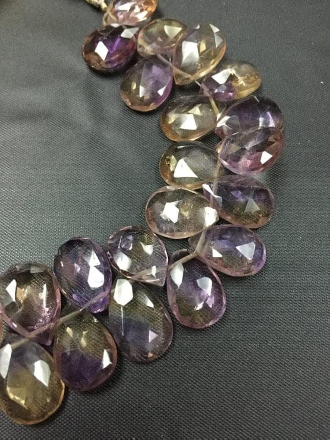 Ametrine briolettes poire facettées LKBEADS de qualité supérieure pour haute joaillerie