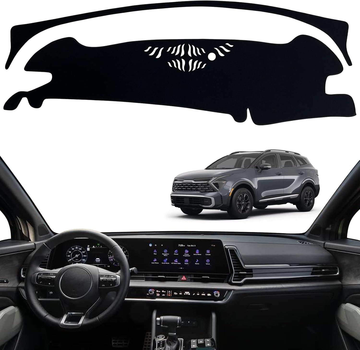 INUBOXES Dashboard Dash Board Cover Mat Pad Carpet NonSlip