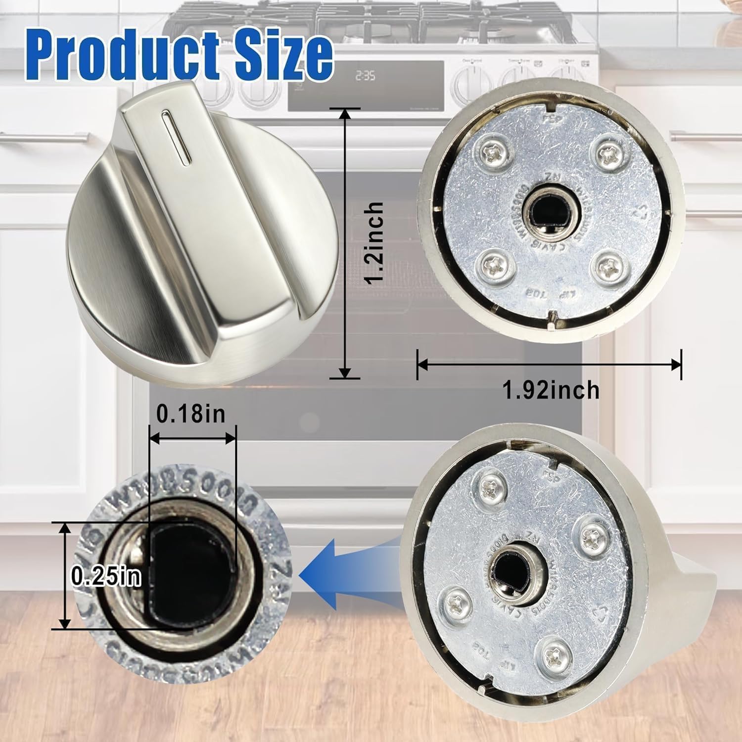 W11517331 W11117415 for Whirlpool Electric Range Knobs Replace for W10850027 Fit for Whirlpool Range Stove Knob WEC310S0LS1, WEE515S0LS1 WEE515S0LZ1, WEC310S0LS2 Electric Range Knob,1 PCS