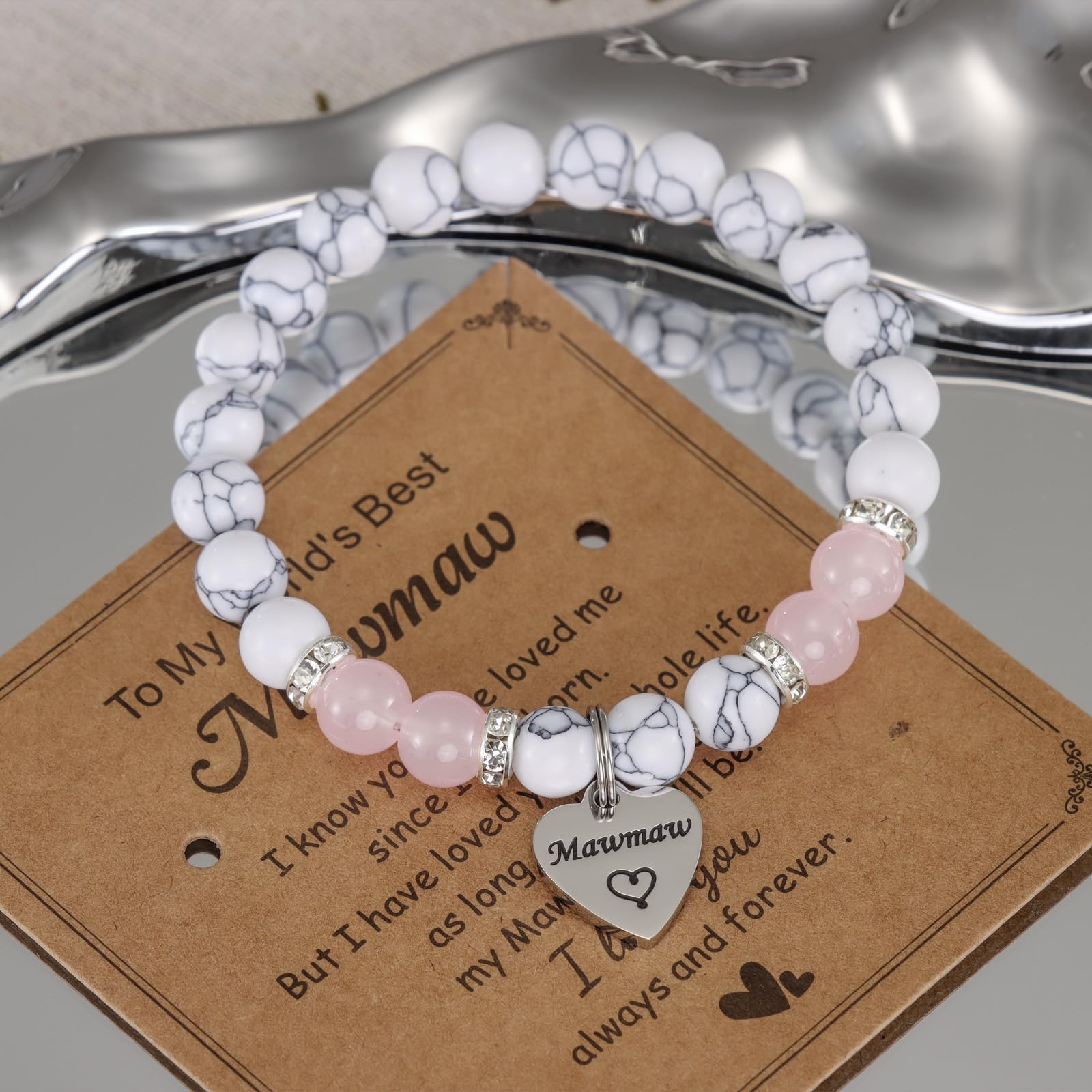 Mawmaw Gifts Bracelet for Women Promoted to Mawmaw Expecting Future First Time New Mawmaw Bracelet