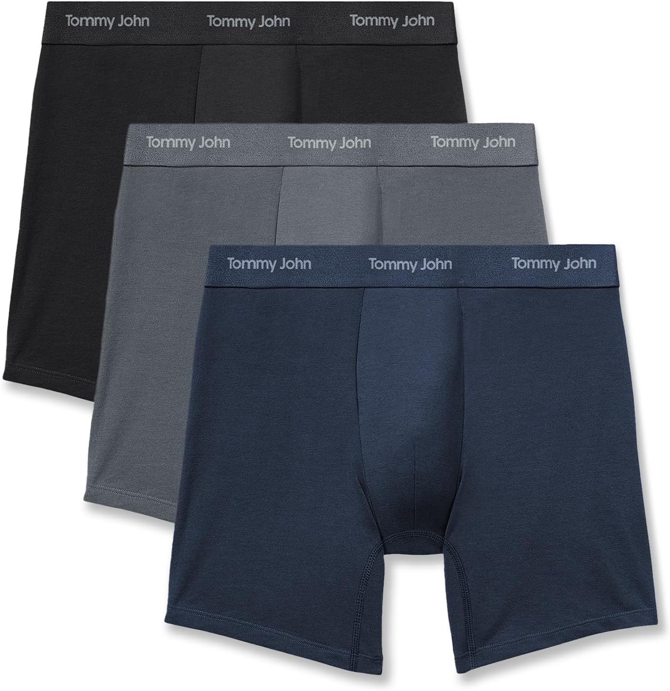 Tommy John Men's Luxe Modal 6" Boxer Brief Underwear 3-Pack