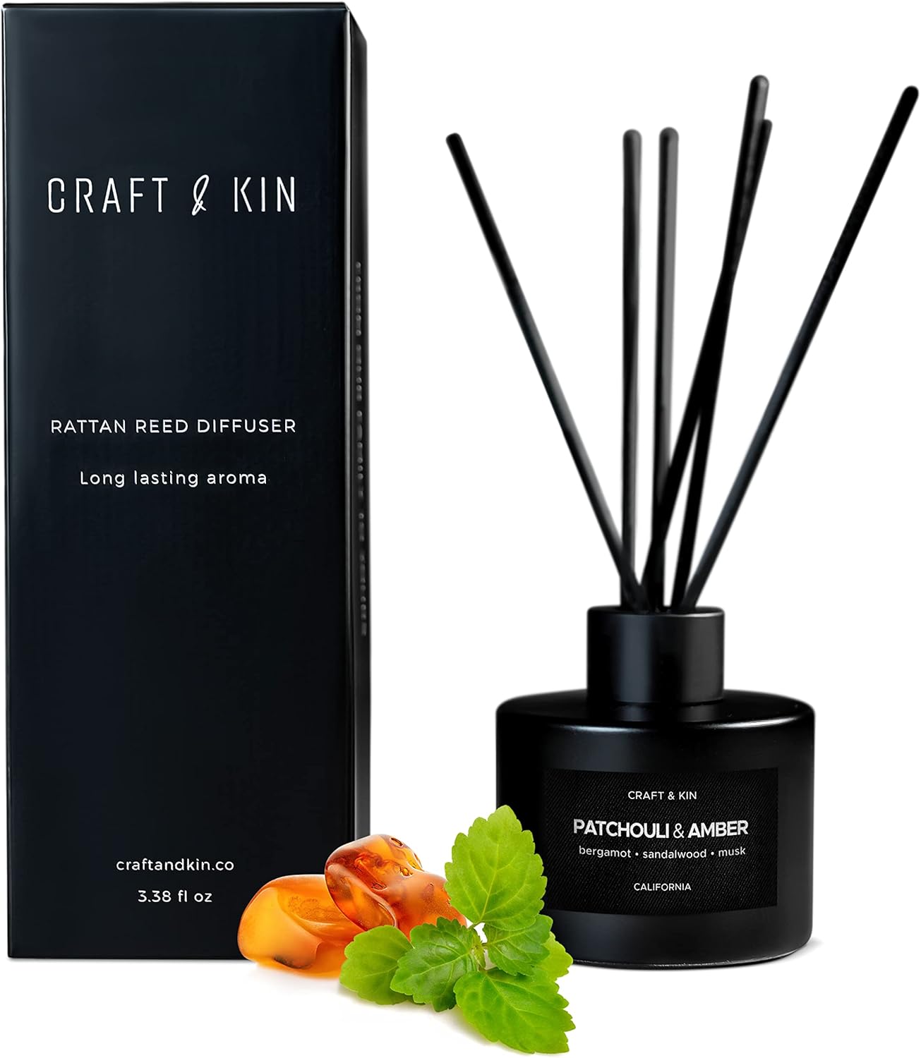 Reed Diffusers for Home Fragrance, Black Reed Diffuser Set