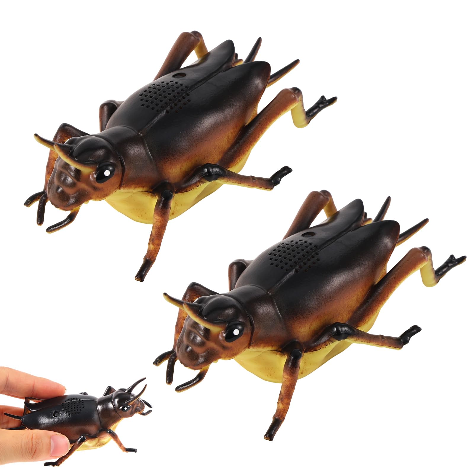BTFO Cricket Noise Maker Prank with 9 Sounds, Annoying Noise Chirp Device Machine with Realistic Cricket Shape Design Funny Hidden Prank Gadgets for Outdoor Lawns Grass Home School Office