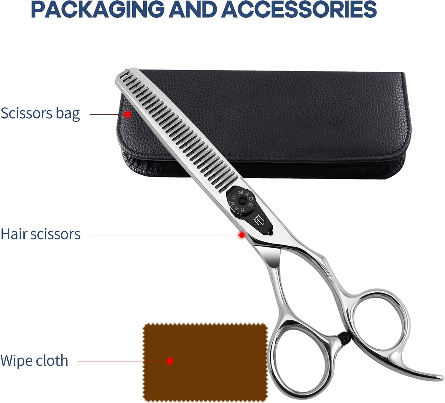 Professional Hair Cutting Scissors, 6.0 inch, Suitable for All Hair Types (Thinner)