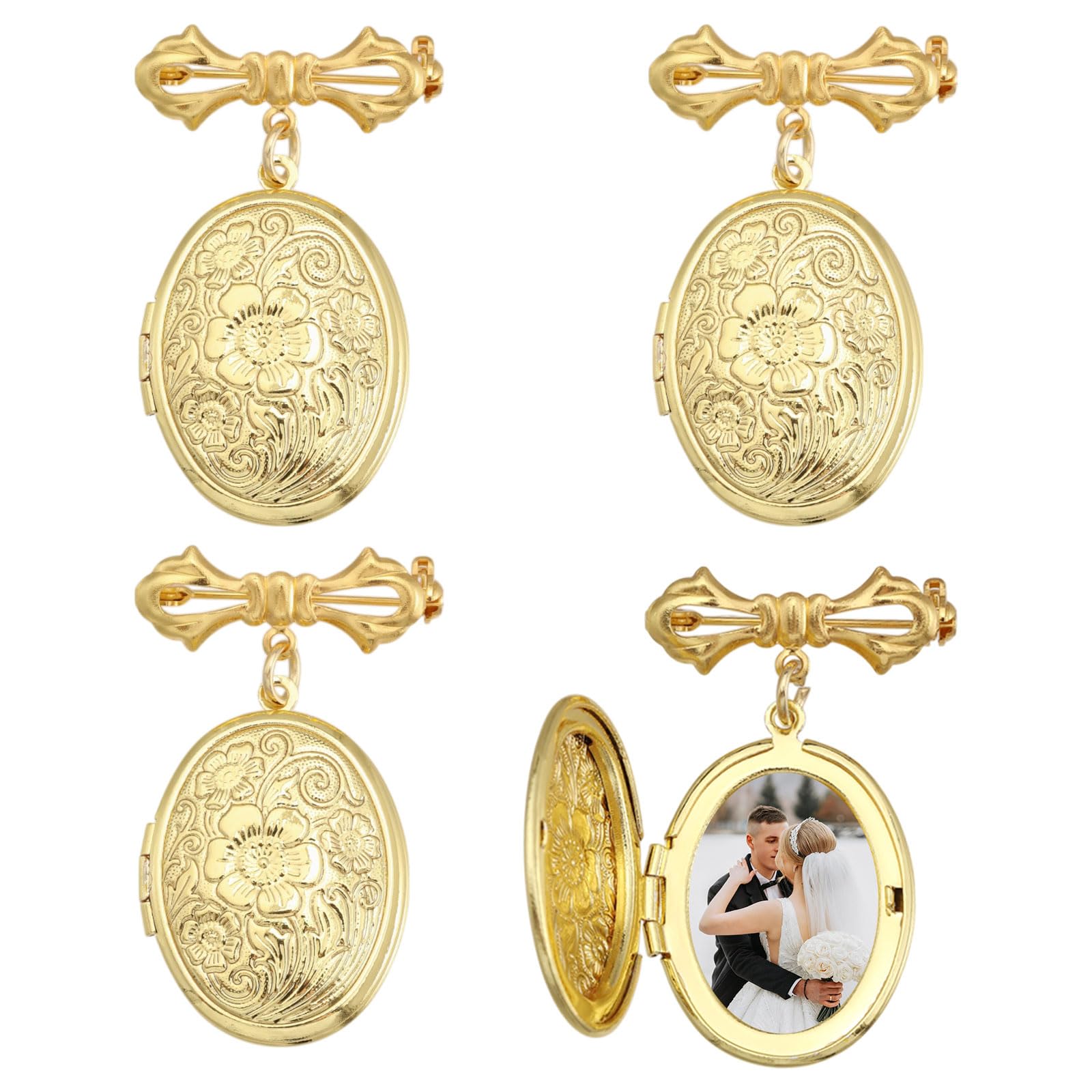 Broche en laiton CHGCRAFT médaillon au design épuré pour vêtements et costumes