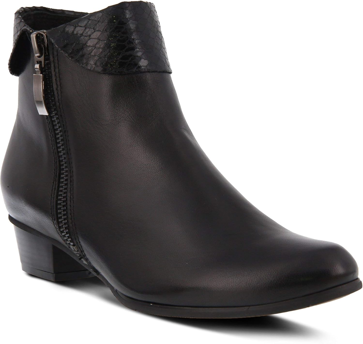 Spring Step Women's Stockholm Low-Shaft Pull-On Bootie Black EU 36/5.5-6