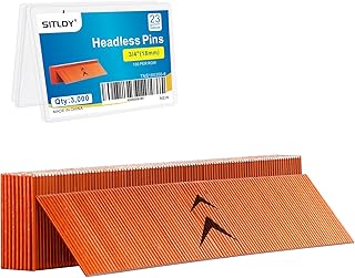 23 Gauge Pinner Nails 3/4" Length 3000-Count Headless Pin Nails for 23GA Pneumatic or Electric Pin Nailer or Pin Nail gun