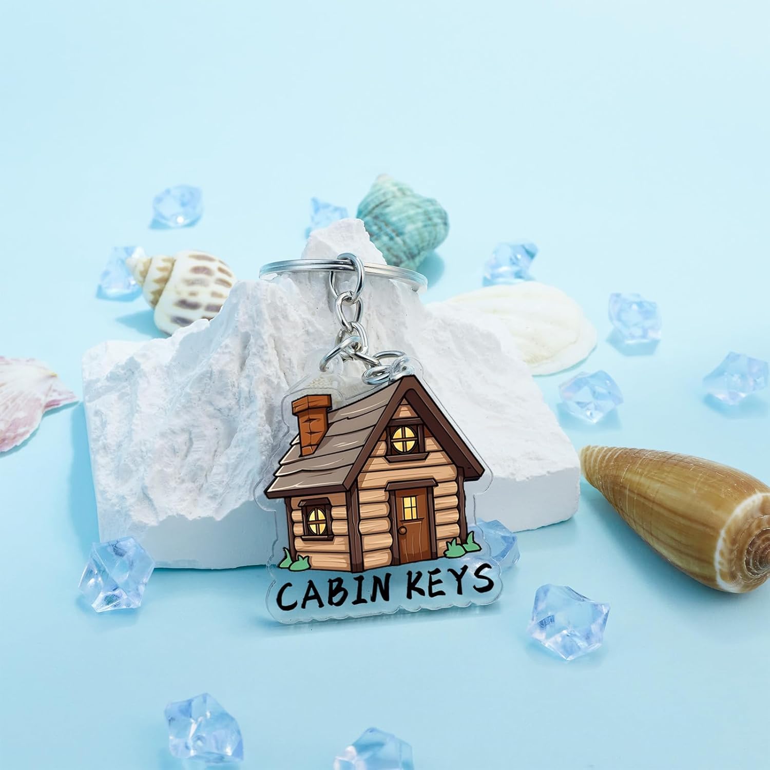 Cabin Key Keychain Acrylic keychain for Rustic House New Home Gift for Men Women, Homeowners Housewarming Cottage County Keychains - Image 5