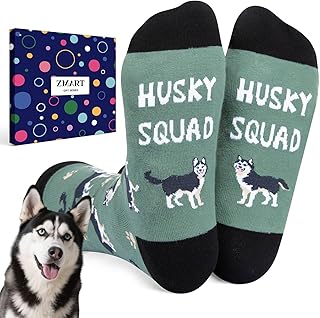 Zmart Women Men Dog Lover Gifts - Funny Socks for Corgi Pug Shepherd Lovers, Husky Gifts for Dog Mom Dad