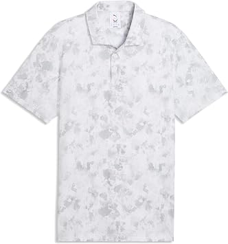 PUMA X Volition Camo Men's Golf Polo Shirt, White Glow, XL