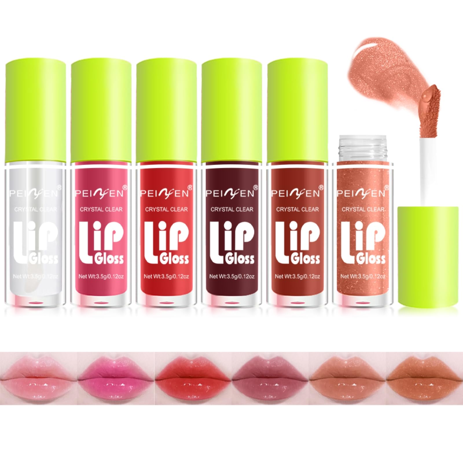 Amazon.com : ZAMANIYA 6 Colors Lip Gloss Set,Mini Fat Oil Lip Drip