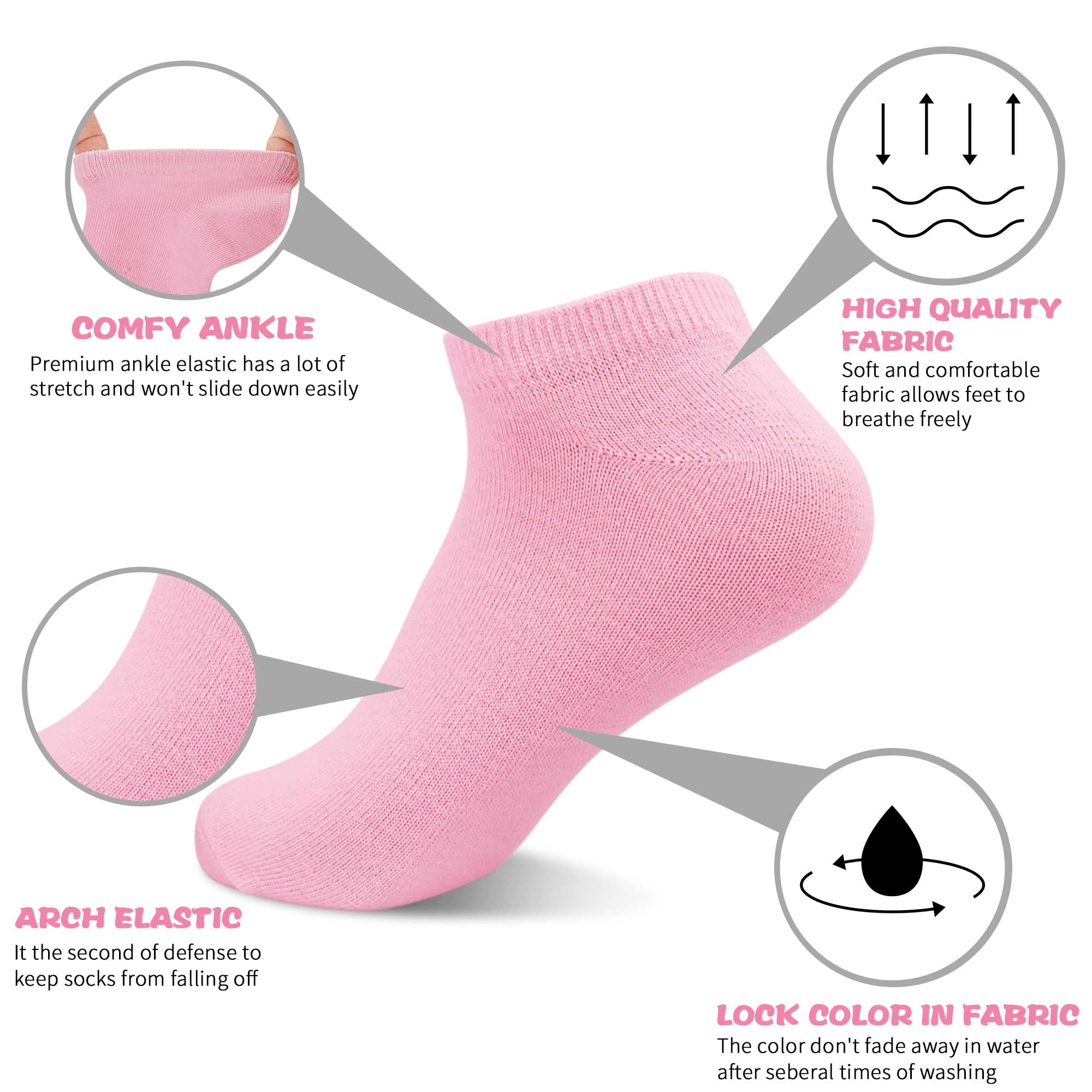 Lot de 20/24 paires de chaussettes basses respirantes pour bébé (0-13 ans)