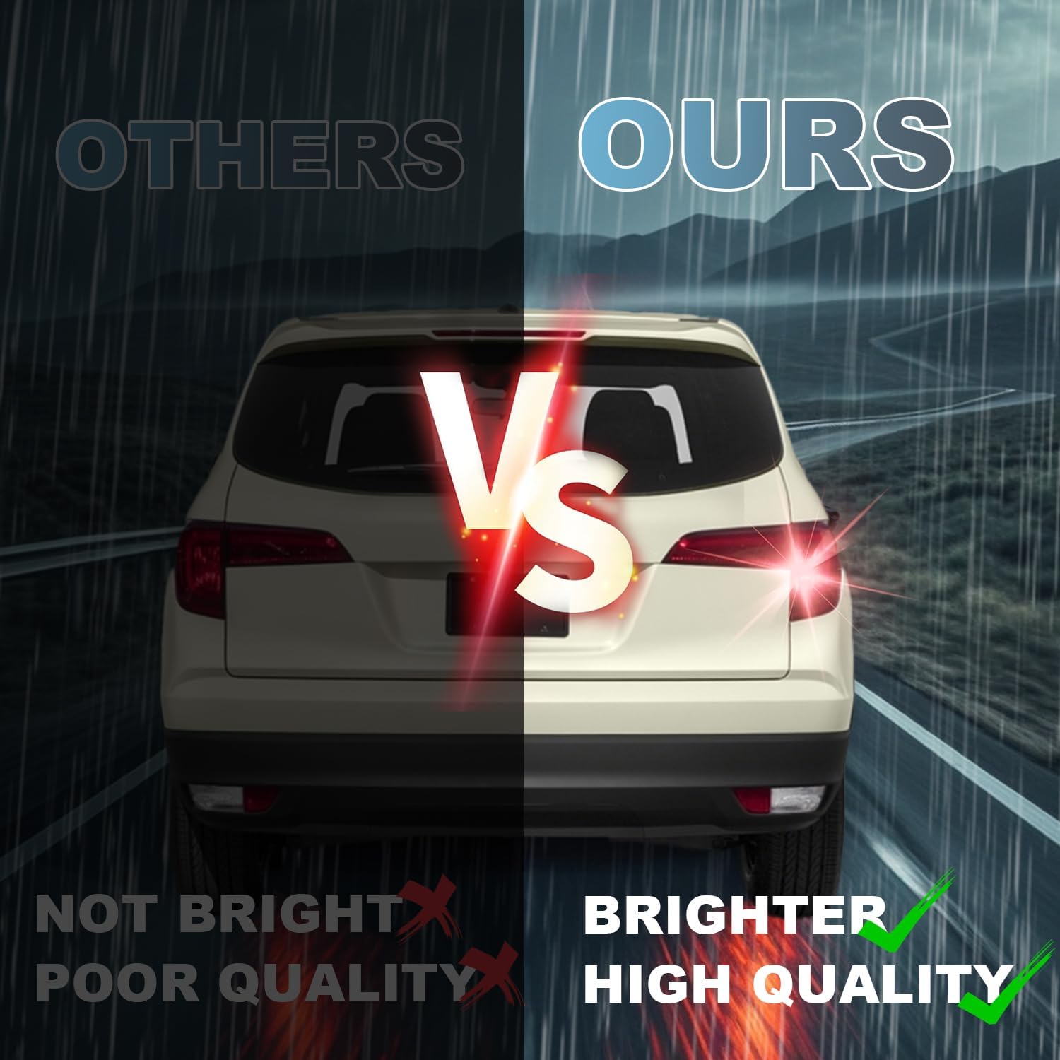 Outer Tail Light Assembly Compatible with 2016 2017 2018 Honda Pilot Replacement for 33550TG7A01 HO2804107 Rear Brake Taillight Tail Lamp Left Driver Side